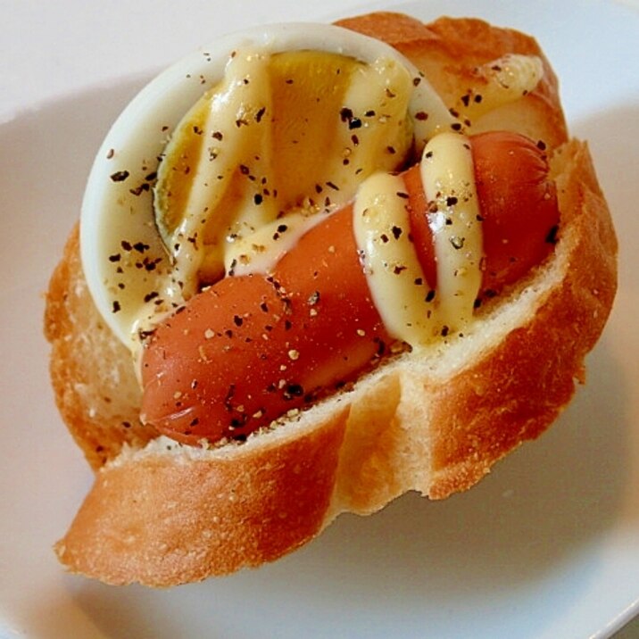 ゆで卵とウインナーのバゲットサンド レシピ 作り方 By ぷ みぃまま 楽天レシピ ゆで卵とウインナーのバゲットサンド レシピ 作り方 By ぷ みぃまま 楽天レシピ